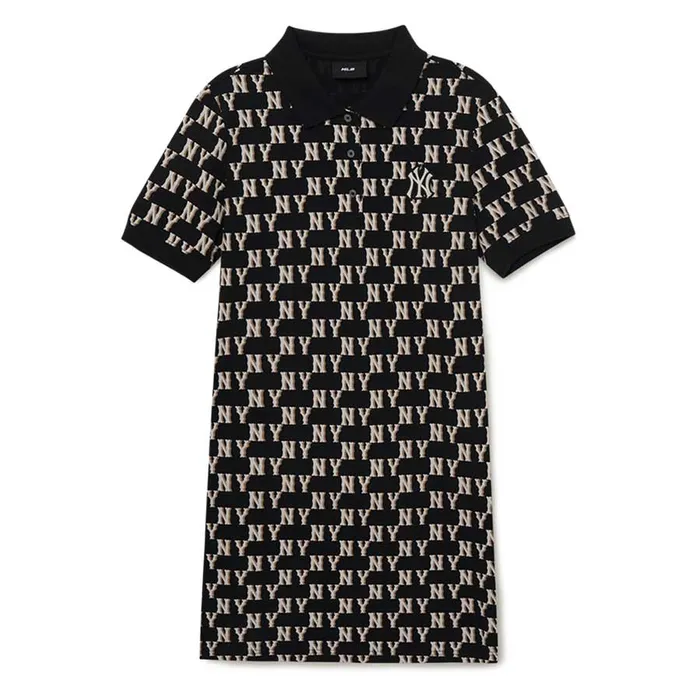 Váy Polo MLB Monogram New York Yankees 3FOPM0233-50BKS Màu Đen Size S