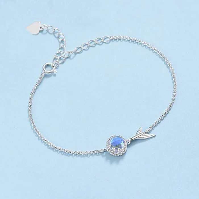 Vòng Đeo Tay LiLi Jewelry Bạc Đính Pha Lê Aurora Chú Cá Xinh Xắn Lili_812739 Màu Bạc Xanh