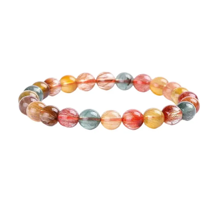 Vòng Đeo Tay LiLi Jewelry Thạch Anh Ngũ Sắc LILI_973226 Kích Thước Đá 12mm Phối Màu