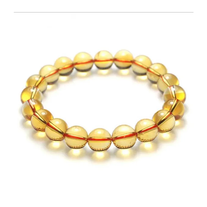 Vòng Đeo Tay LiLi Jewelry Thạch Anh Vàng Citrine 7A  LILI_378984 Màu Vàng Kích Thước Đá 13mm