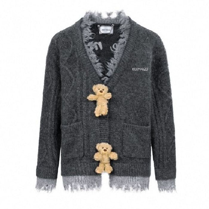 Áo Cardigan 13 De Marzo Bear Botton Unedged Cardigan Black FR-JX-586 Màu Xám Size S