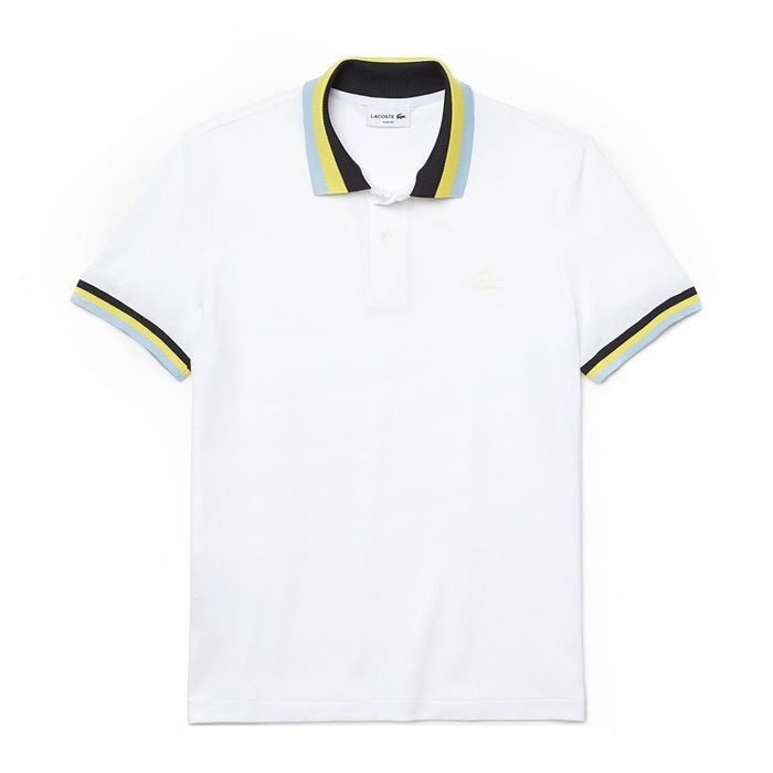 Áo Polo Nam Lacoste Slim Fit Light Breathable Piqué Polo PH7658 Màu Trắng Size S