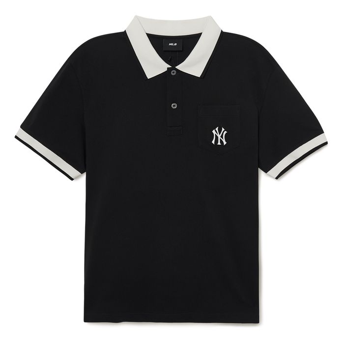 Áo Polo MLB New York Yankees 3LPQB0133-50BKS Màu Đen Size XL