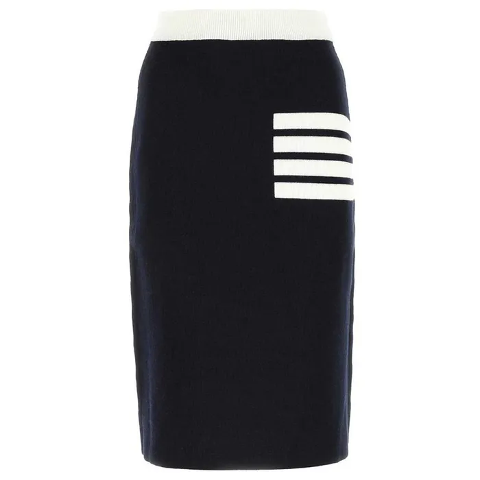Chân Váy Thom Browne A-Line Skirt In Blue FKK092C Y1002 415 Màu Xanh Size 38