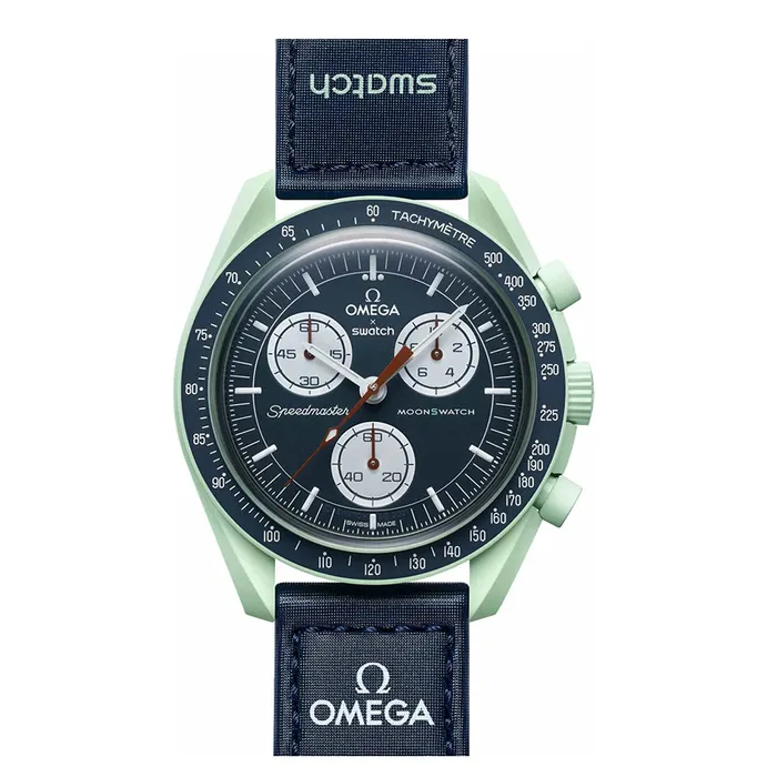 Đồng Hồ Nam Omega MoonSwatch Mission on Earth SO33G100 Màu Xanh