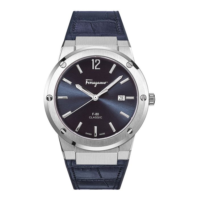 Đồng Hồ Salvatore Ferragamo SFDT00319 F-80 Màu Xanh Bạc