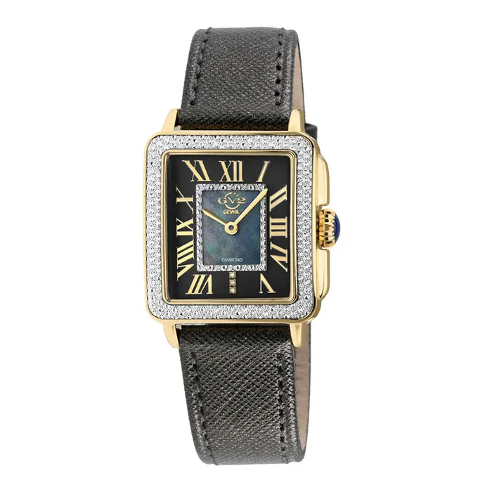 Đồng Hồ Nữ Gevril GV2 Padova Diamond 12307 Màu Đen Vàng