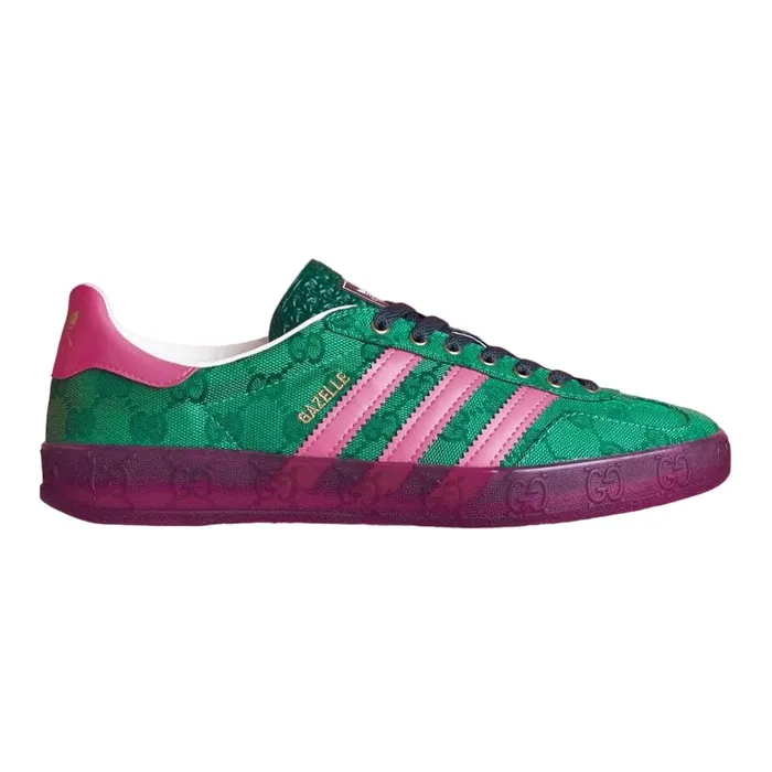 Giày Thể Thao Nữ Adidas × Gucci Women’s Gazelle IE4795 Màu Xanh Hồng