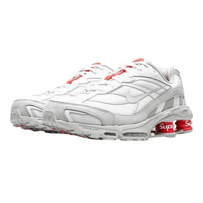 Giày Thể Thao Supreme x Nike Shox Ride 2 White/Grey Fog-Flat Platinum DN1615-100 Màu Trắng Xám Size 38