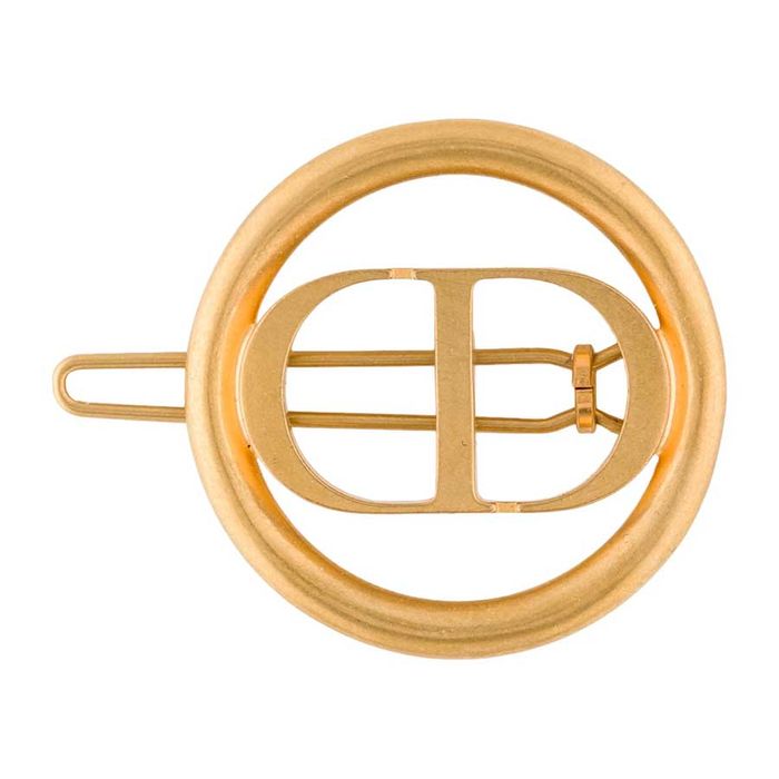 Kẹp Tóc Nữ Dior CD Logo Hair Clip Màu Vàng
