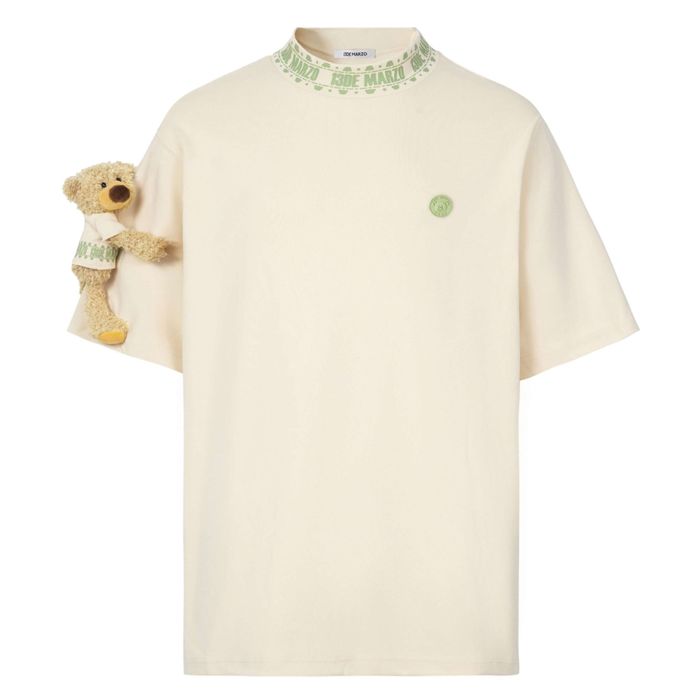 Áo Phông 13 De Marzo Arm Bear Printing Logo T-Shirt FR-JX-560 Màu Kem Size S