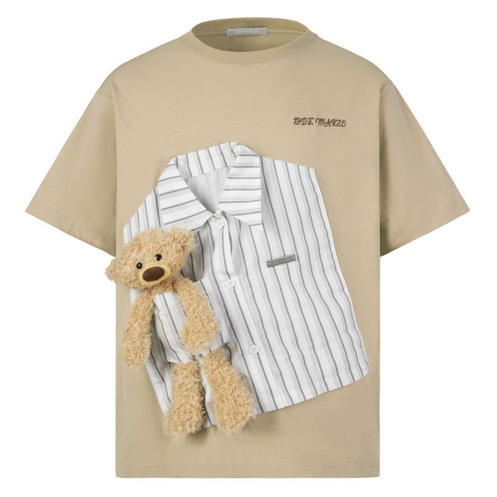 Áo Phông 13 De Marzo Extra Shirt Pocket Bear T-Shirt FR-JX-532 Màu Nâu Size S