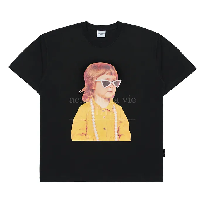 Áo Phông Acmé De La Vie ADLV Baby Face Yellow Shirt Short Sleeve Tshirt Màu Đen Vàng