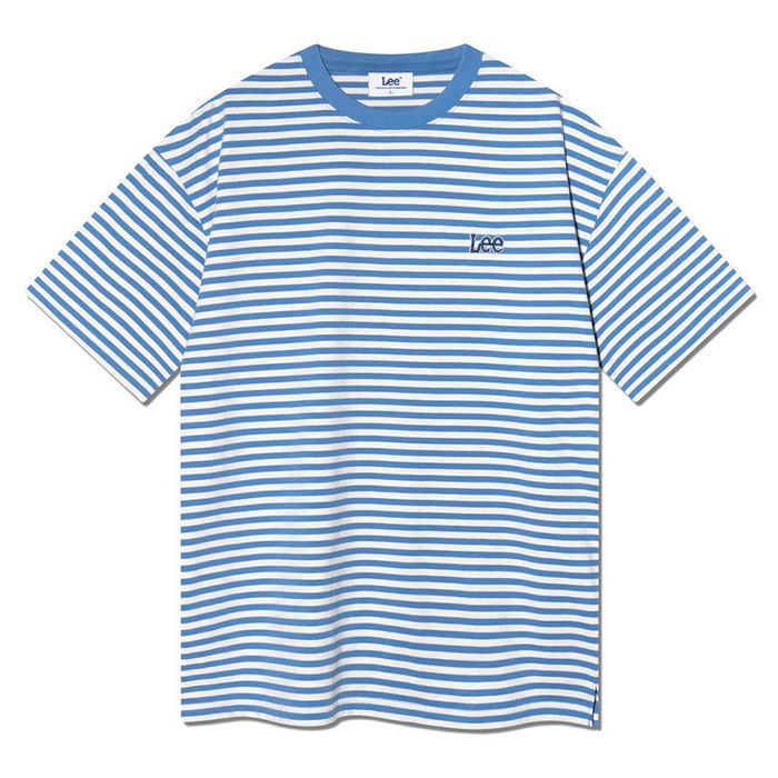 Áo Phông Lee Tshirt Kẻ Sọc Xanh Size S