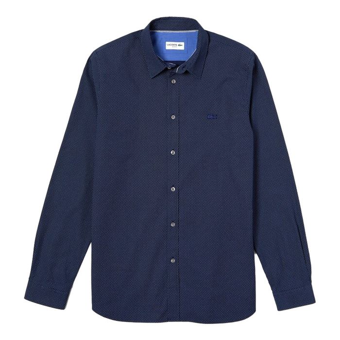 Áo Sơ Mi Nam Lacoste Camisa Marino Hombre Slim Fit CH0564 005 Màu Xanh Navy Size 38