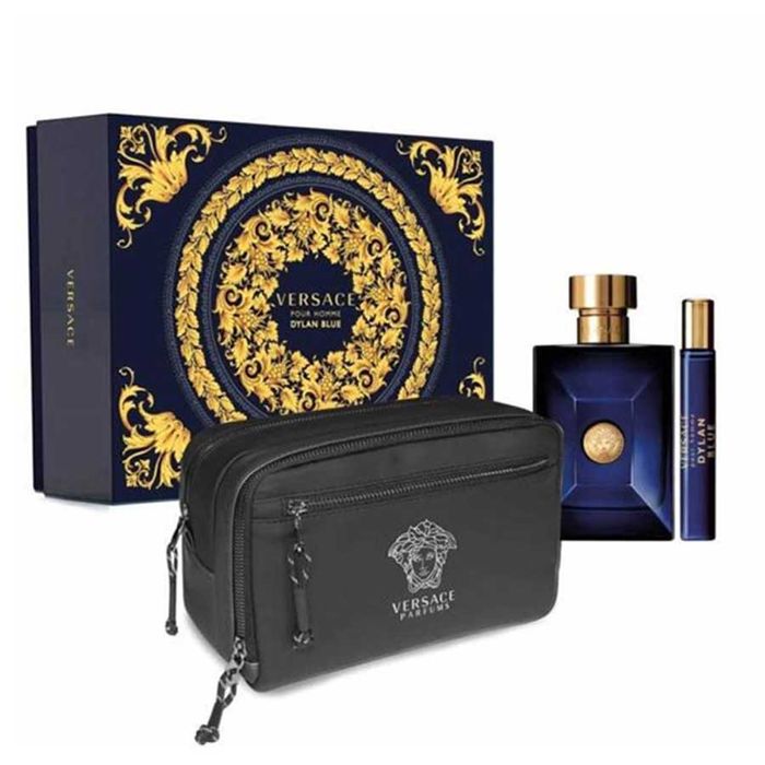 Set Nước Hoa Nam Versace Pour Homme Dylan Blue EDT Gift 3 Món  