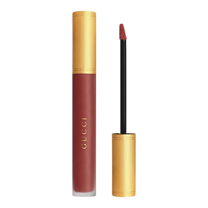Son Kem Gucci Liquid Matte 521 Nellie Cherrie Màu Đỏ Gạch