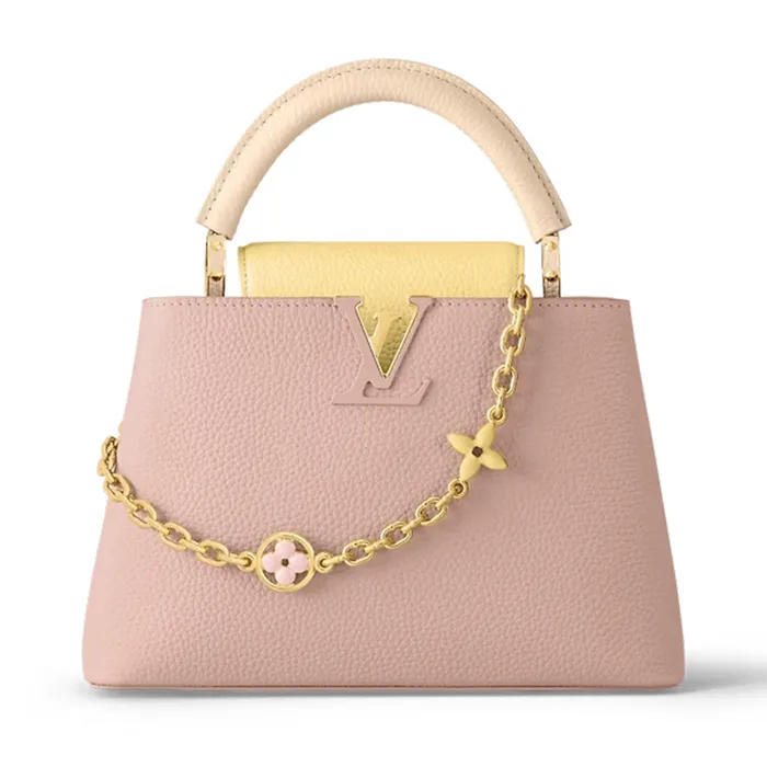 Túi Xách Tay Nữ Louis Vuitton LV Capucines BB M22514 Màu Hồng Nude
