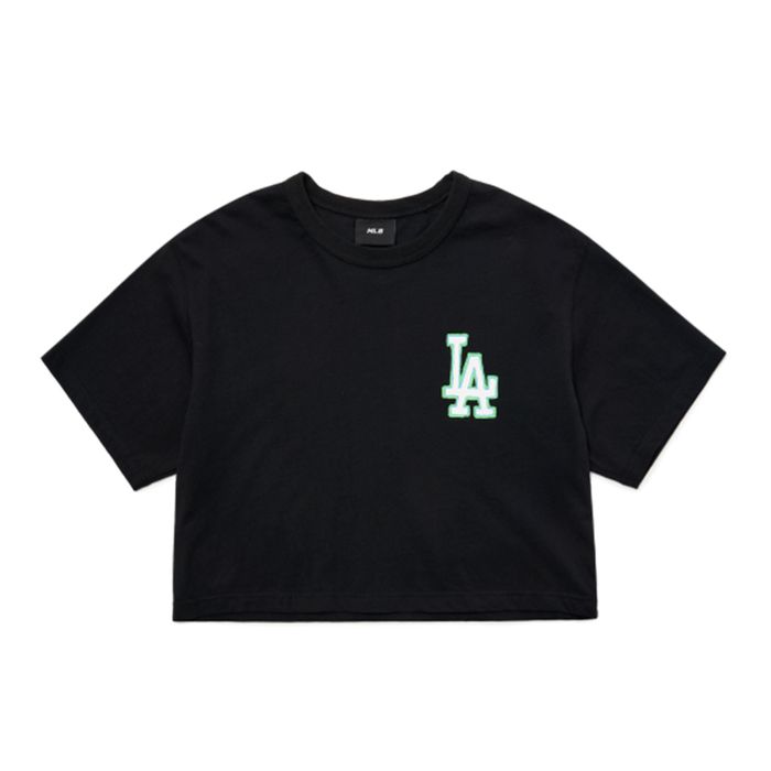 Áo Croptop Nữ MLB Women's Summer Short Sleeve T-Shirt La Dodgers 3FTS42023-07BKS Màu Đen Size S