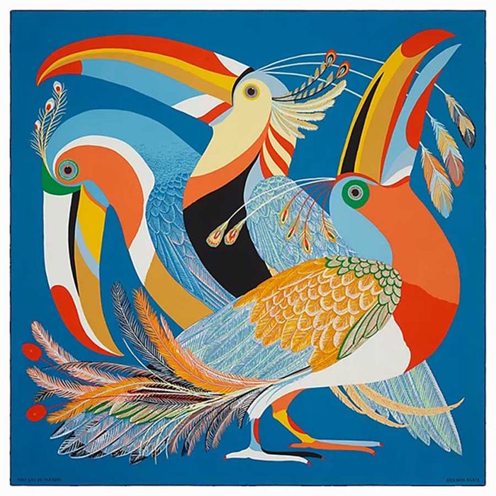 Khăn Lụa Nữ Hermès Toucans De Paradis Scarf 140 Phối Màu