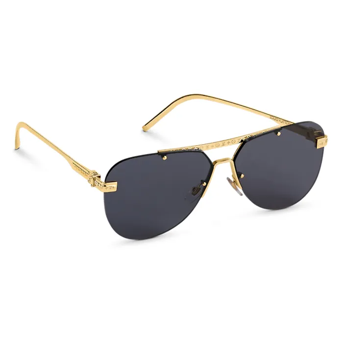 Kính Mát Louis Vuitton LV Ash Sunglasses Z1261E Màu Đen/Vàng