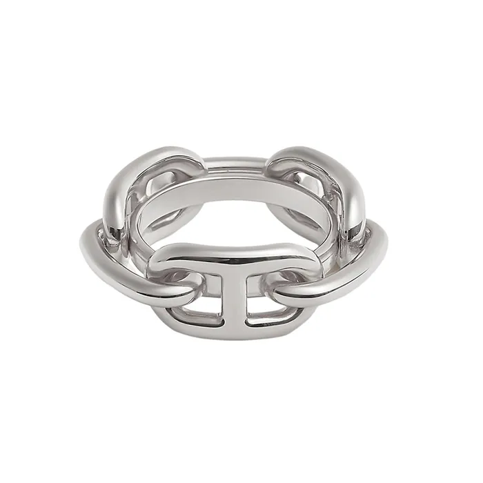 Nhẫn Cài Khăn Nữ Hermès Regate Scarf 90 Ring Màu Bạc