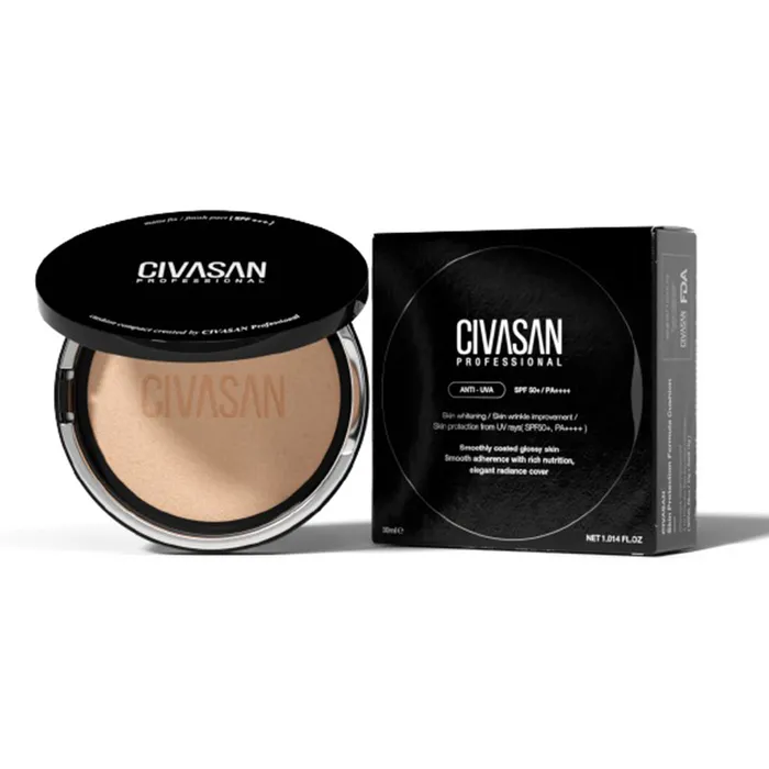 Phấn Phủ Civasan Cushion Compact SPF50+/PA++++ 15g (Vỏ Đen)