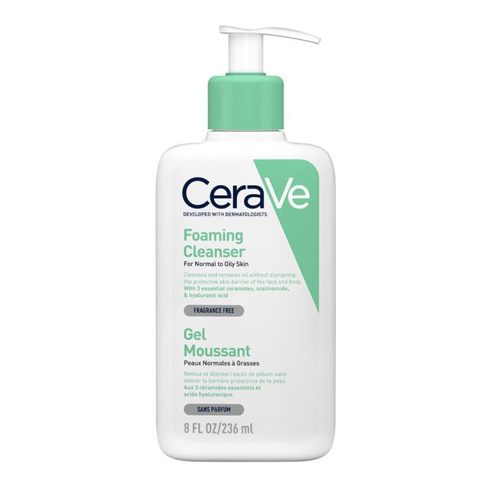 Sữa Rửa Mặt Cerave Foaming Cleanser Gel Moussant Dành Cho Da Dầu 236ml