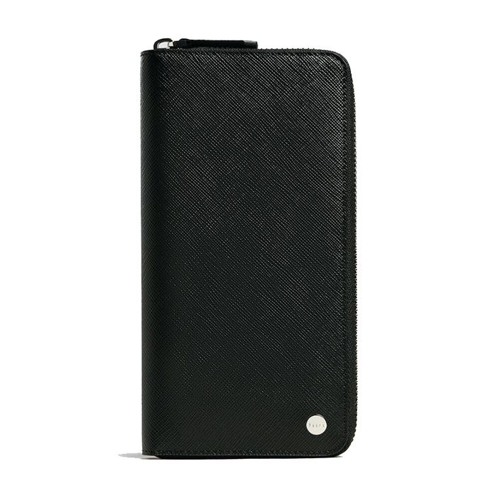 Ví Nam Pedro Oliver Embossed Leather Zip-Around Wallet 16500023 Màu Đen