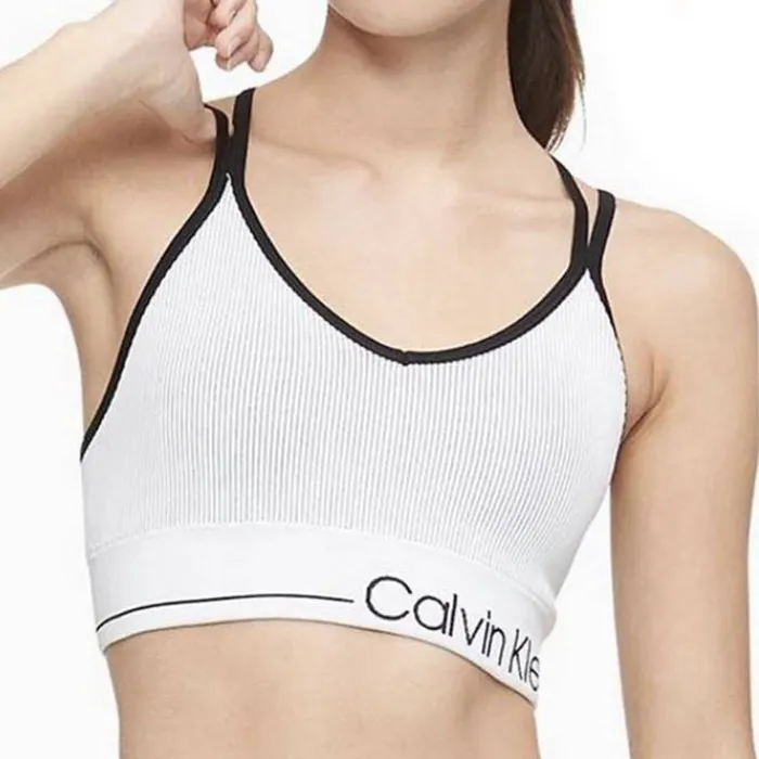 Áo Bra Nữ Calvin Klein CK Performance Women's Impact Sports Màu Trắng Size M