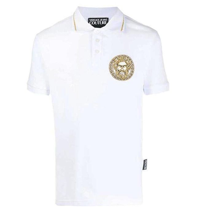 Áo Polo Versace Logo Màu Trắng cho Nam Size M