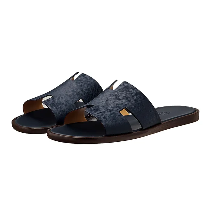 Dép Hermès Izmir Sandal Marine Màu Xanh Navy Size 39.5