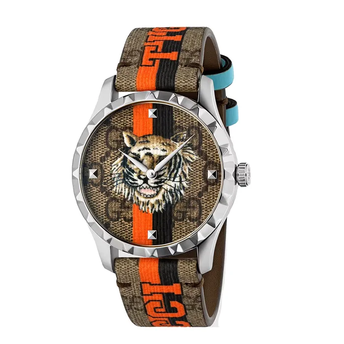 Đồng Hồ Gucci G-Timeless GG Supreme Dial Canvas Strap Watch YA1264186 Phối Màu