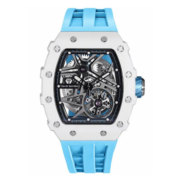 Đồng Hồ Nam Tsar Bomba Ceramic Bezel TB8209C-WBLUE Màu Xanh Blue