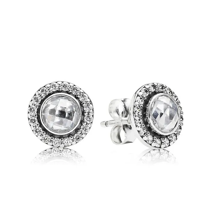 Khuyên Tai Nữ Pandora Brilliant Legacy Stud Earrings 290553CZ Màu Bạc