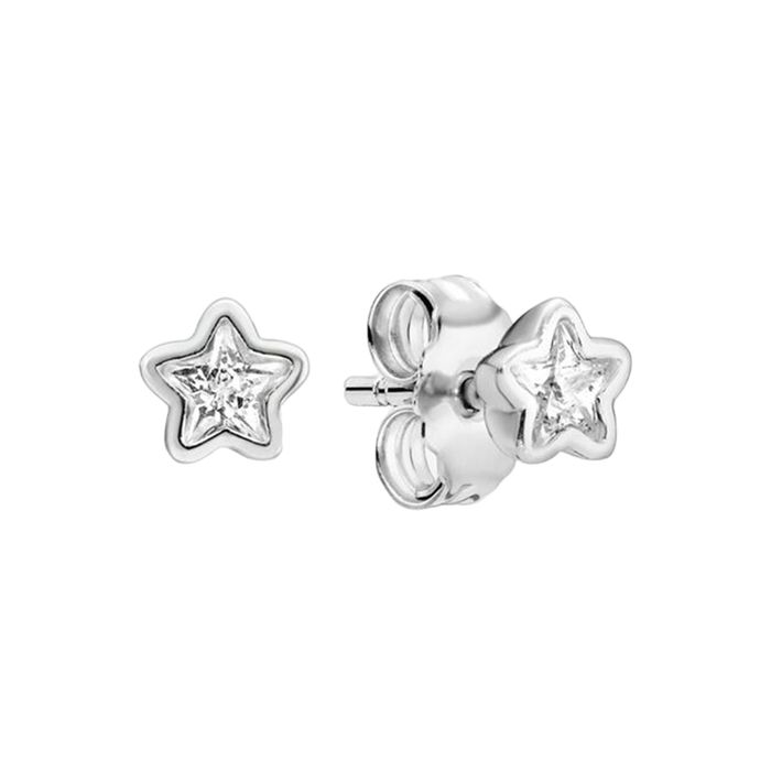 Khuyên Tai Nữ Pandora Sparkling Star Stud Earrings 290597CZ Màu Bạc