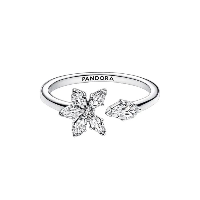 Nhẫn Nữ Pandora Sparkling Herbarium Cluster Open Ring 192611C01 Màu Bạc