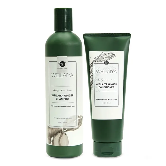Set Dầu Gội + Dầu Xả Gừng Kích Thích Mọc Tóc Weilaiya Hair Strength Shampoo & Conditioner ( 400ml + 250ml)