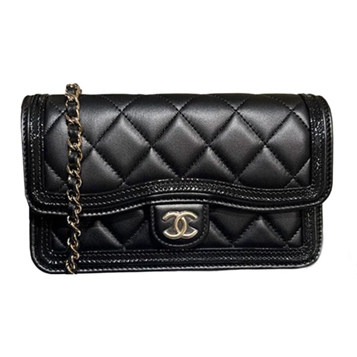 Túi Đeo Chéo Nữ Chanel Woc 23B Black Lambskin Màu Đen