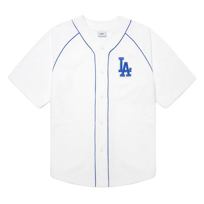 Áo Sơ Mi MLB Basic Terry Baseball LA Dodgers 3ABS60123-07WHS Màu Trắng