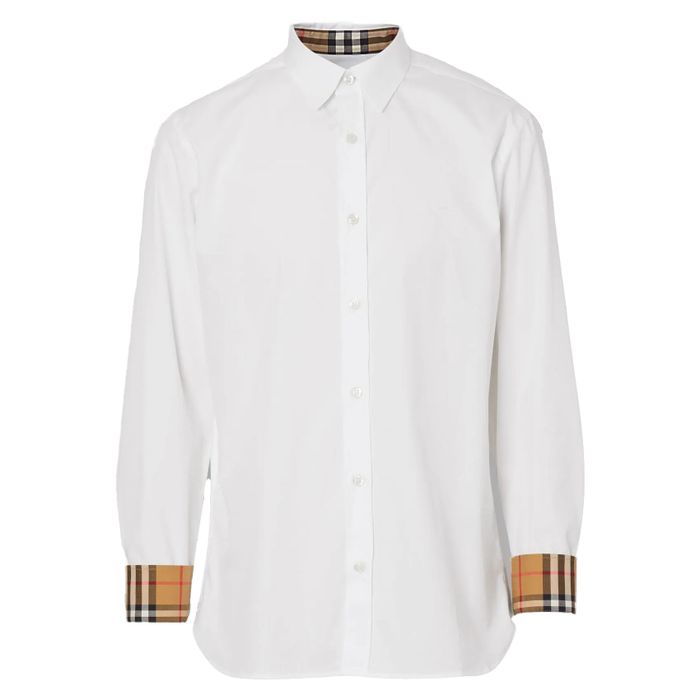 Áo Sơ Mi Nam Burberry Men's 3991159 Màu Trắng Size XS