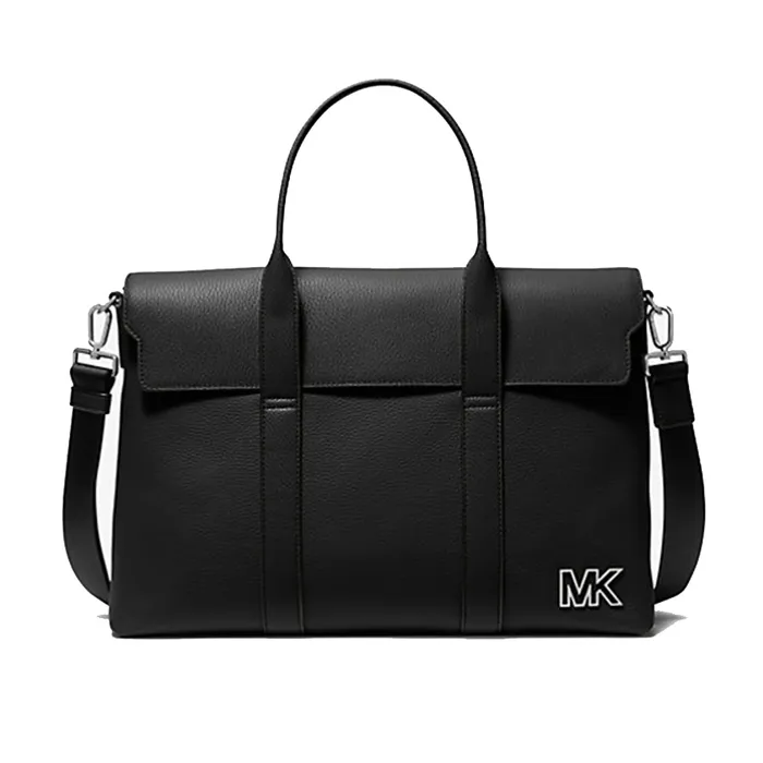 Cặp Xách Tay Michael Kors MK Cooper Pebbled Leather 37S3LCOA6L Màu Đen