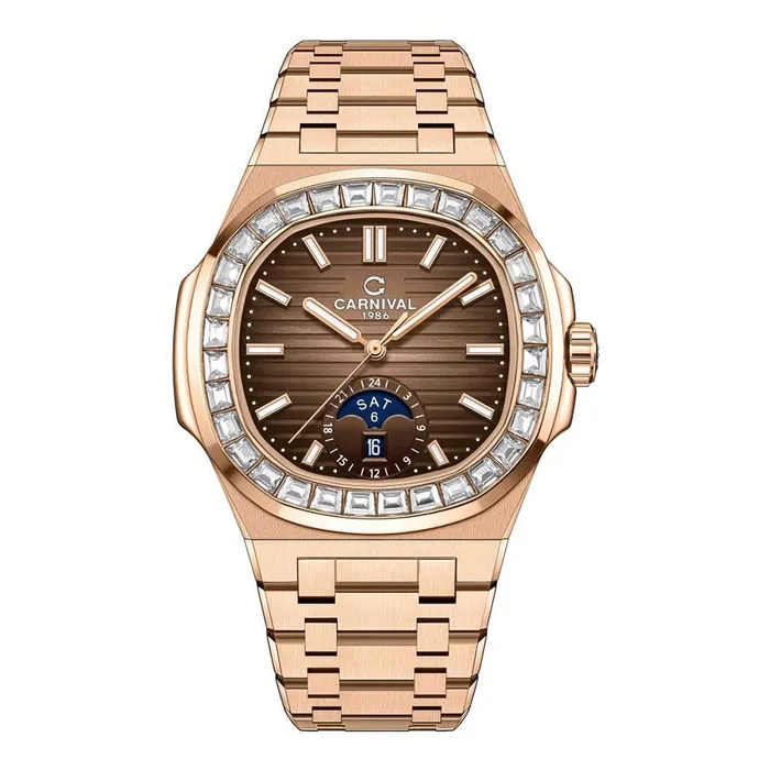 Đồng Hồ Nam I&W Carnival Nautilus Automatic 8110G-VH-N G8110.306.414 Màu Vàng Nâu