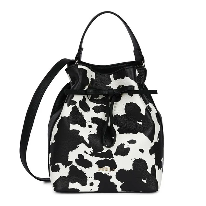 Túi Xách Nữ Furla Bucket Bag BLE3 VTO COSTANZA Màu Đen Trắng