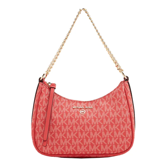 Túi Xách Nữ Michael Kors MK Jet Set Charm Small Logo Shoulder Bag 32H1GT9C1V Màu Đỏ Hồng