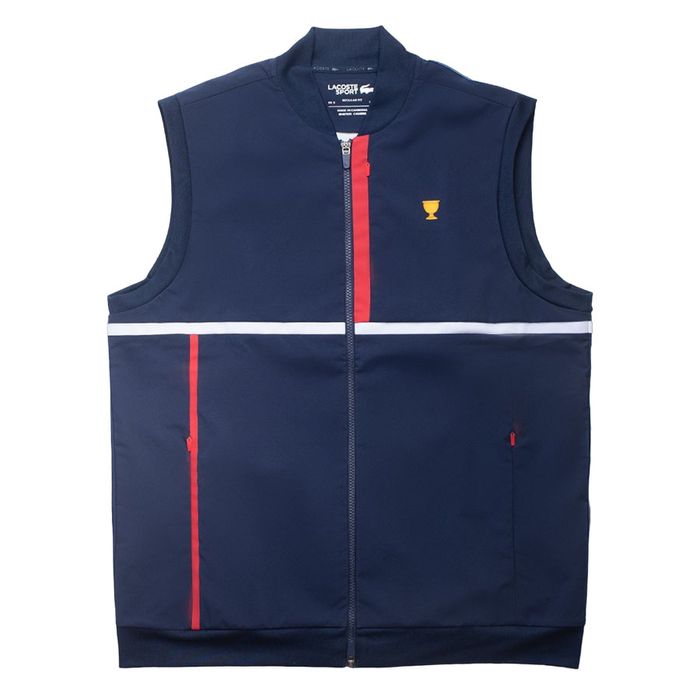 Áo Khoác Gile Nam Lacoste Men’s SPORT Contrast Band Jacket SH3966 - DB3 Màu Xanh Navy Size 4