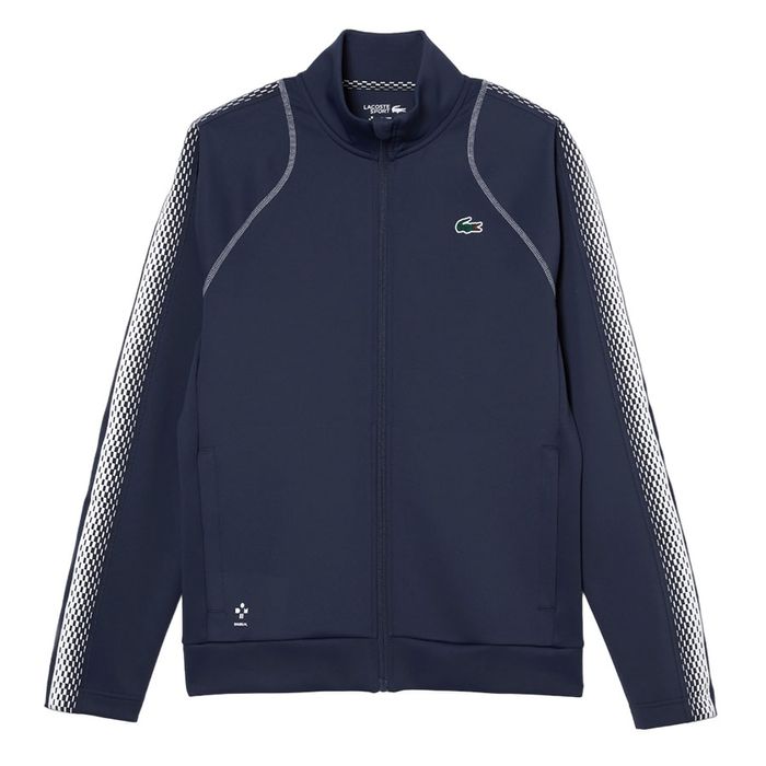 Áo Khoác Nam Lacoste SPORT Tennis x Daniil Medvedev Zipped Sweatshirt SH5220 - C9C Màu Xanh Navy Size 3