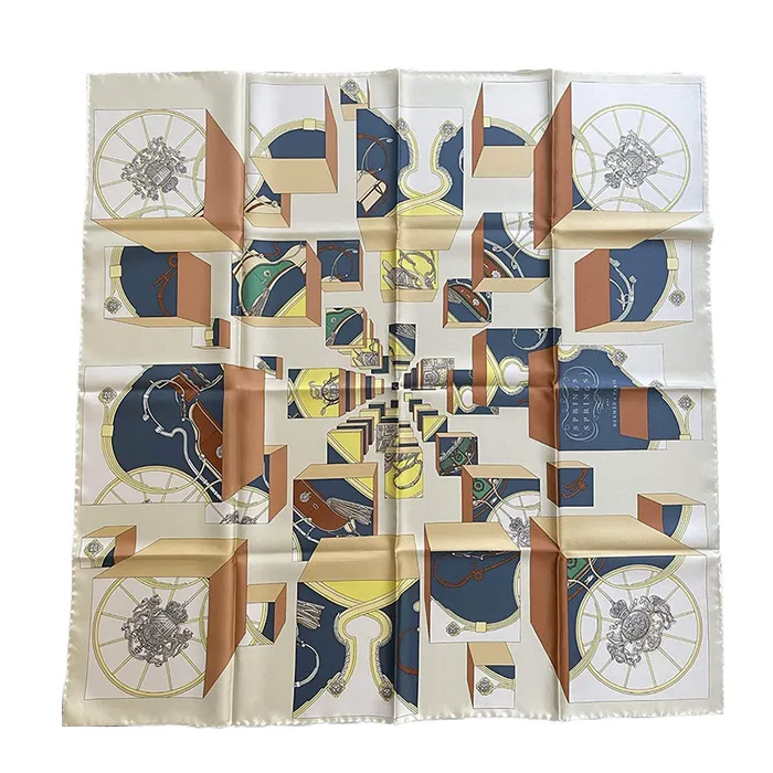 Khăn Lụa Nữ Hermès Scarf 70 Phối Màu