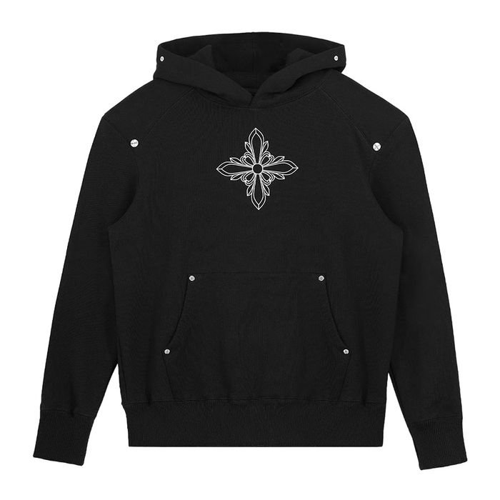 Áo Hoodie Nữ SMFK Black Baroque Compass Pattern CH003B Màu Đen