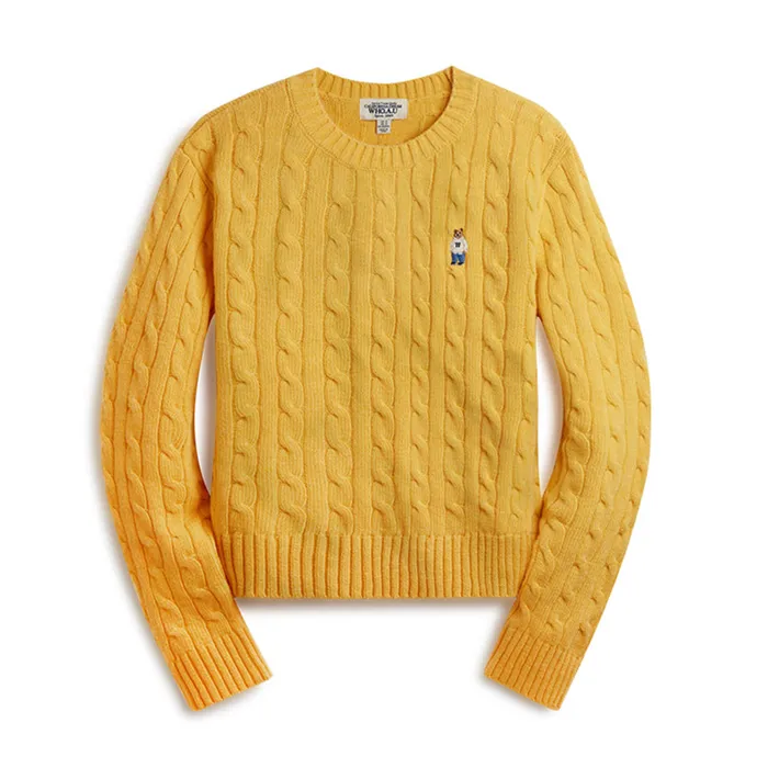 Áo Len Nữ WHOAU R-Steve Cổ Tròn WHKAD4901F Màu Vàng